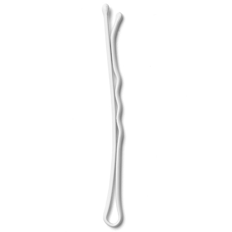 Hårspenne 51mm hvit. Boks 200 gr.