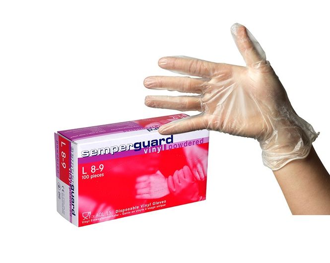 Hovedbilde Vinylhansker m/pudder 100 stk