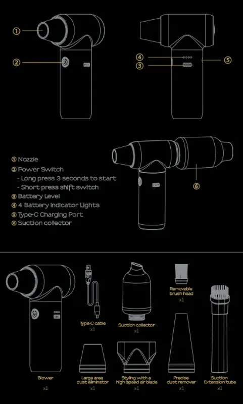 Stylance Air Duster, Black