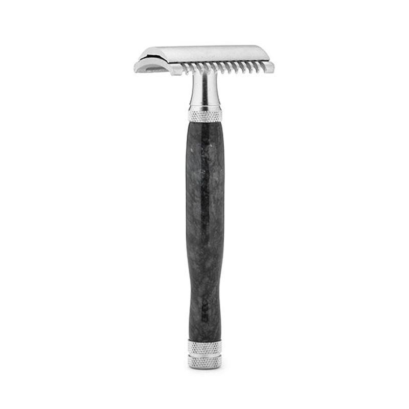 Barberhøvel Marble Black